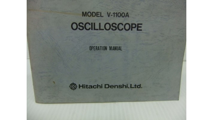 Hitachi V-1100A oscilloscope manual  .